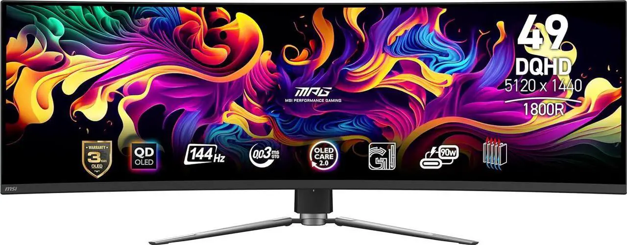 Main image of MSI MPG 491CQP QD-OLED QD-OLED 49 in 144 Hz 5120 x 1440 Curved (Gaming Monitor)