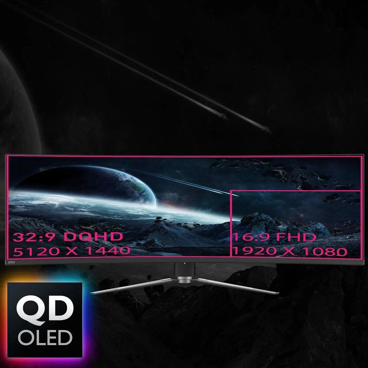 Alt view image 2 of 4 - MSI MPG 491CQP QD-OLED QD-OLED 49 in 144 Hz 5120 x 1440 Curved (Gaming Monitor)