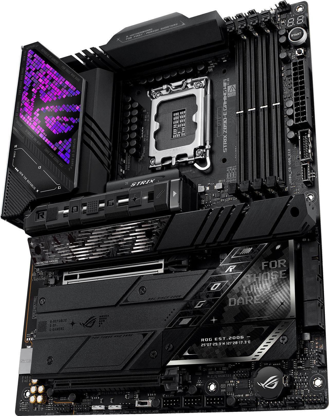 Alt view image 6 of 8 - ASUS ROG STRIX Z890-E GAMING WIFI Intel® Z890 LGA 1851 ATX motherboard, Advanced AI PC-ready, 18+2+1+2 stages, DDR5, WiFi 7, 7x M.2, Thunderbolt 4, USB Type-C®, AI Overclocking, Cooling & Networking