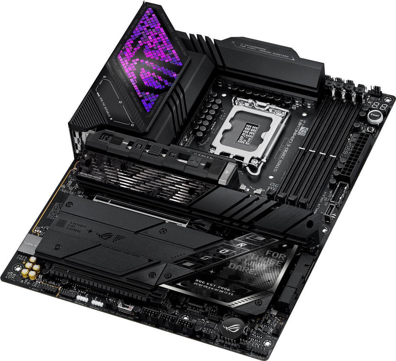 Alt view image 7 of 8 - ASUS ROG STRIX Z890-E GAMING WIFI Intel® Z890 LGA 1851 ATX motherboard, Advanced AI PC-ready, 18+2+1+2 stages, DDR5, WiFi 7, 7x M.2, Thunderbolt 4, USB Type-C®, AI Overclocking, Cooling & Networking