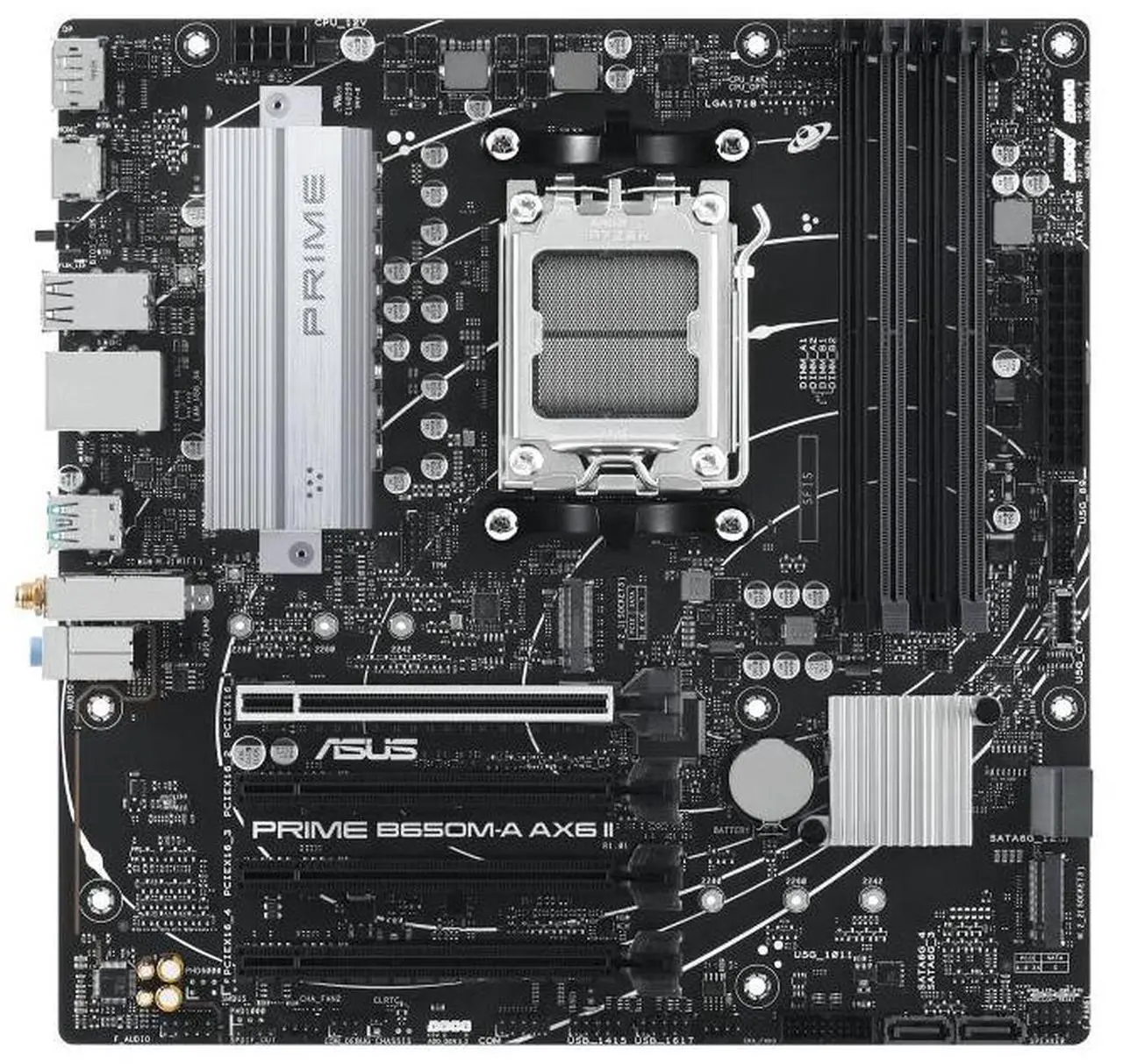 Main image of ASUS PRIME B650M-A AX6 II  AMD AM5 MicroATX Desktop Motherboard