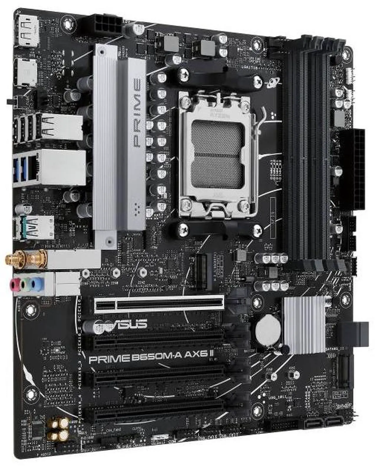 Alt view image 2 of 4 - ASUS PRIME B650M-A AX6 II  AMD AM5 MicroATX Desktop Motherboard