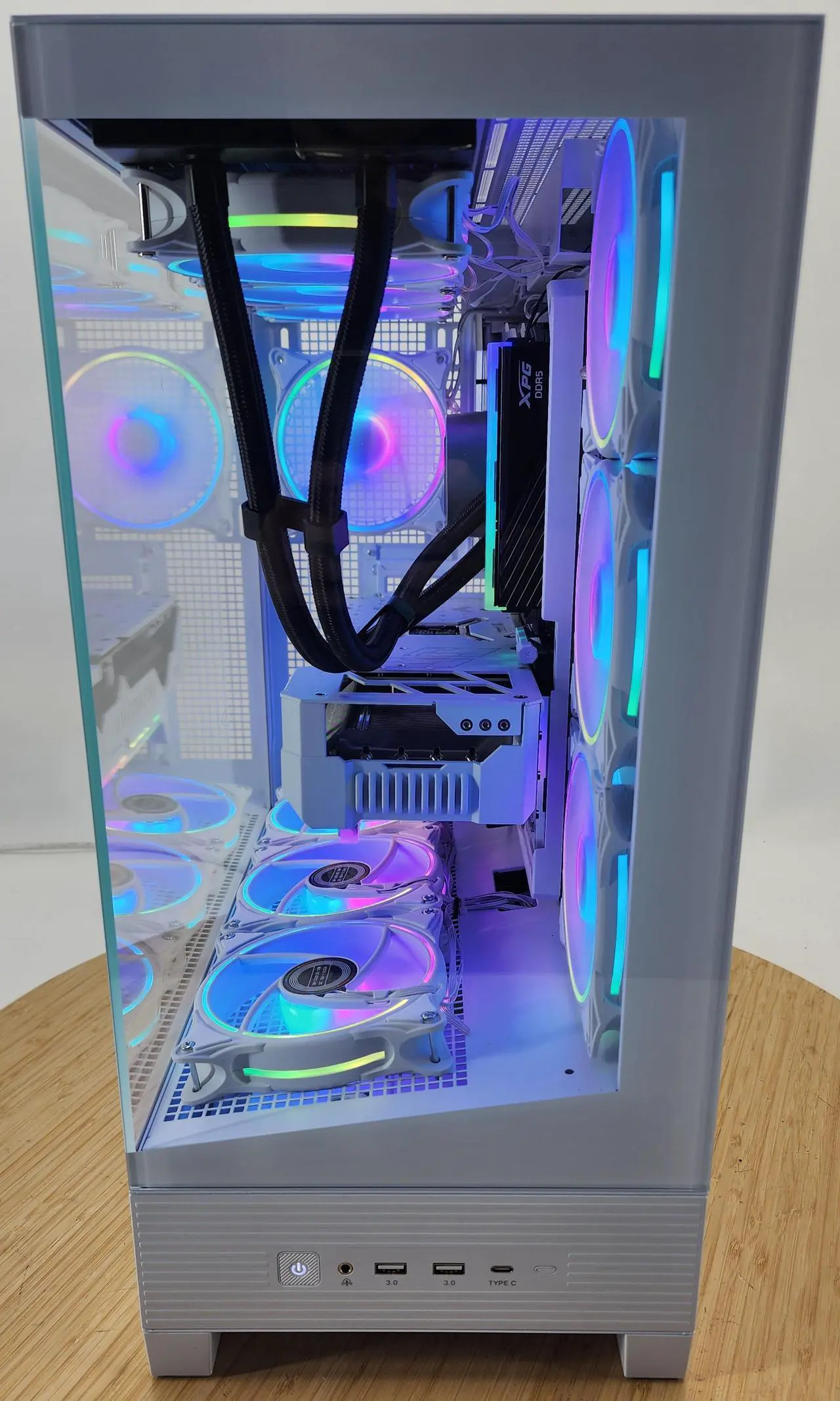 Alt view image 5 of 7 - Gaming PC i9-14900K 32GB RAM 1TB SSD RTX 4070 Ti SUPER 16GB Windows 11 Computer
