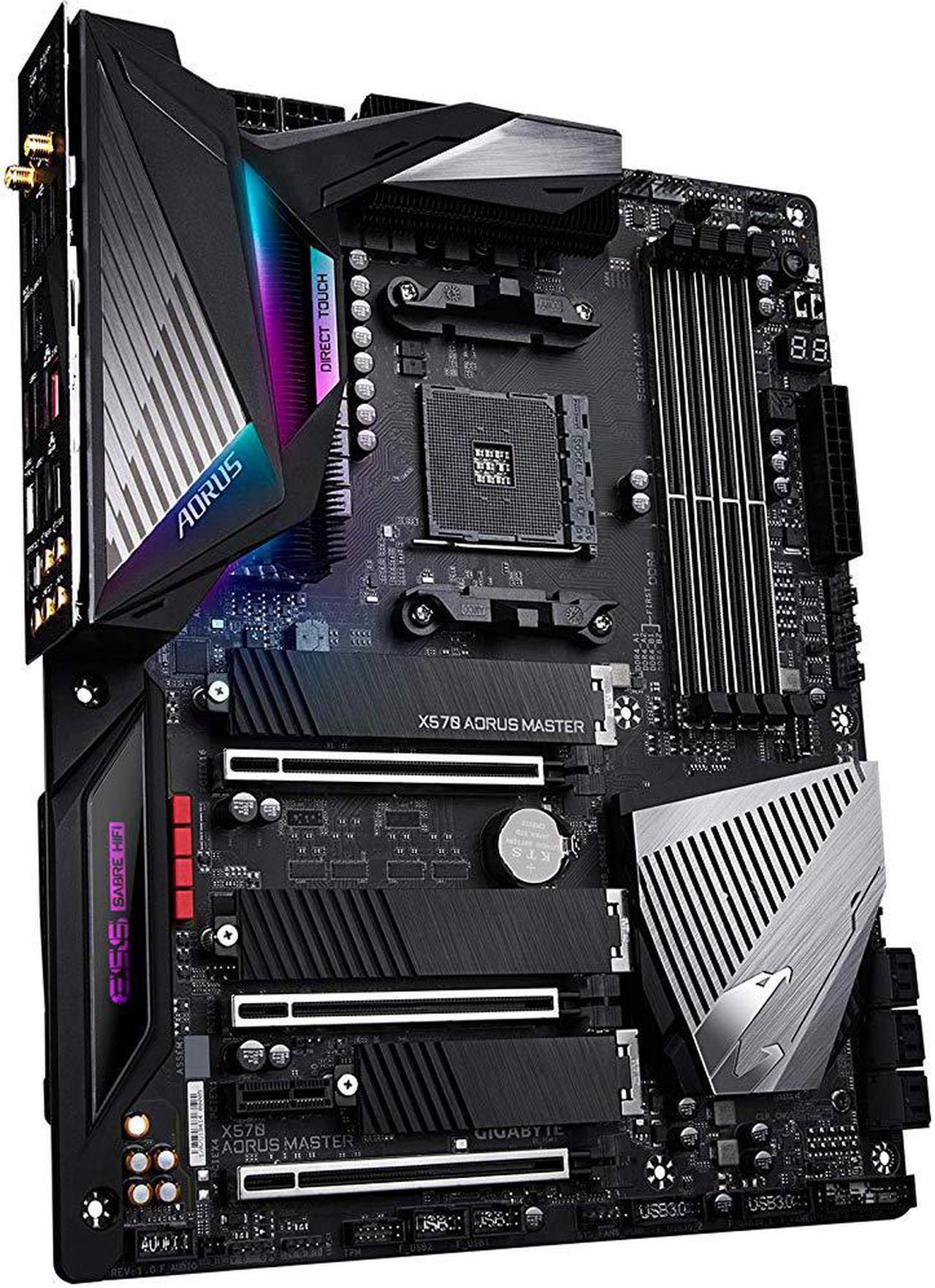 Alt view image 3 of 5 - Gigabyte X570 AORUS MASTER AMD Socket X570 AM4 ATX M.2 Desktop Motherboard