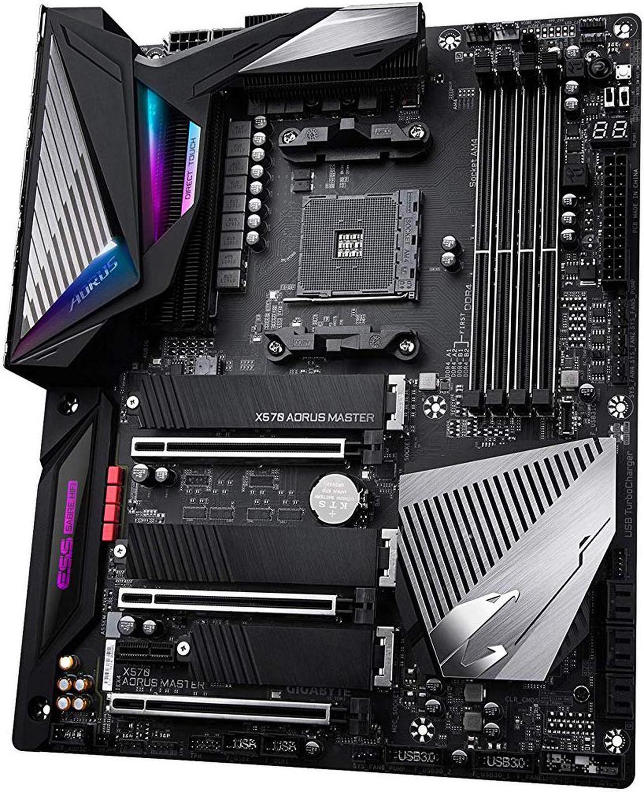 Alt view image 2 of 5 - Gigabyte X570 AORUS MASTER AMD Socket X570 AM4 ATX M.2 Desktop Motherboard