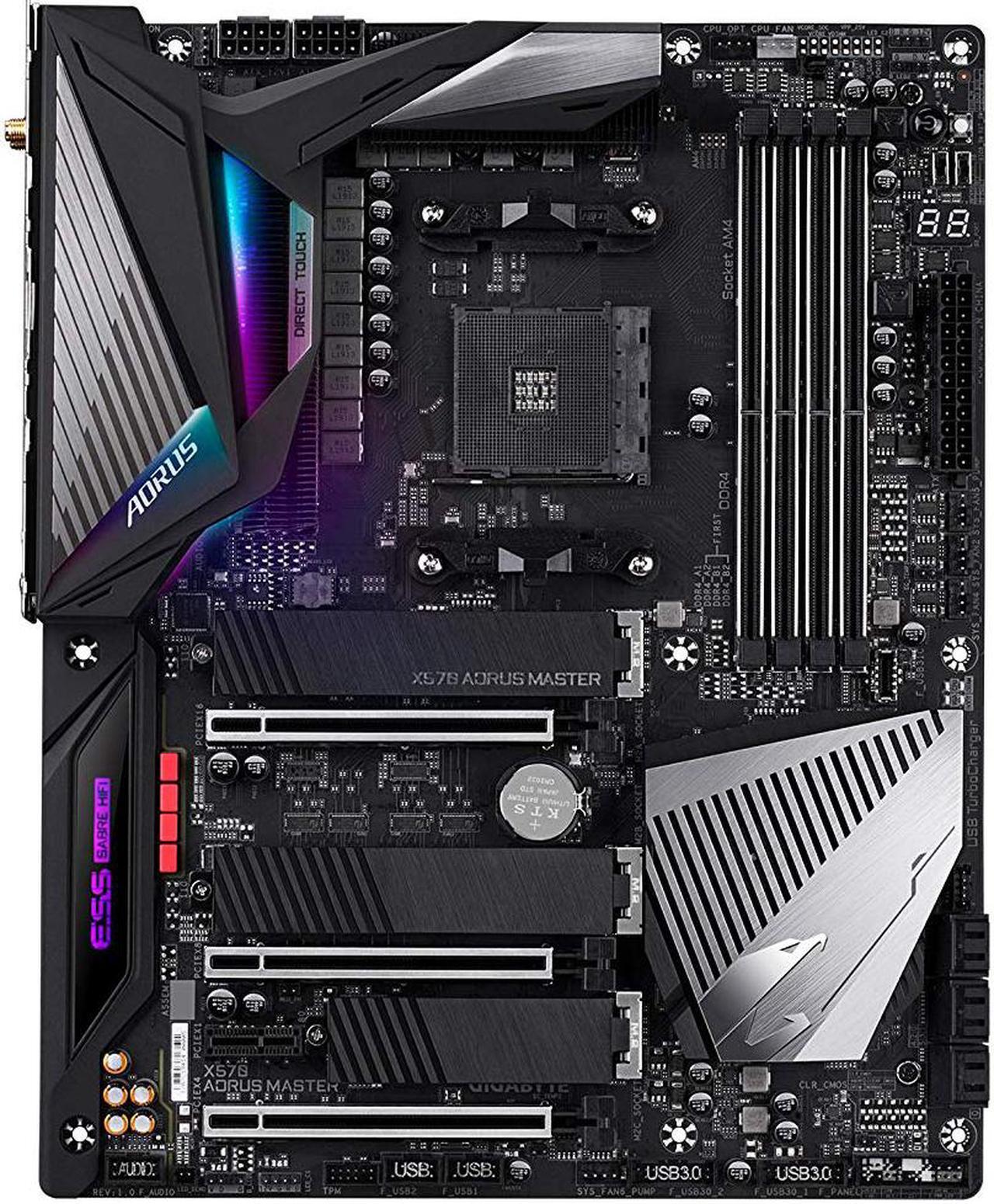 Main image of Gigabyte X570 AORUS MASTER AMD Socket X570 AM4 ATX M.2 Desktop Motherboard