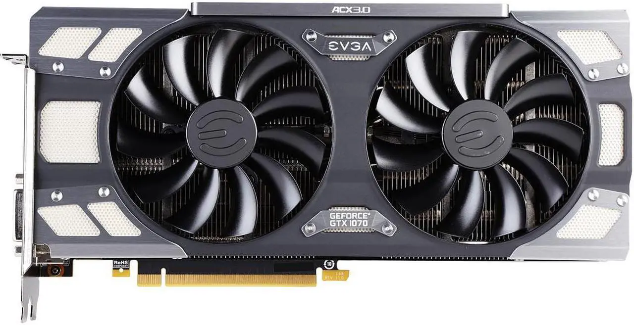 Alt view image 2 of 5 - EVGA GeForce GTX 1070 8GB ACX 3 Black Edition LED GDDR5 Video Graphics Card GPU