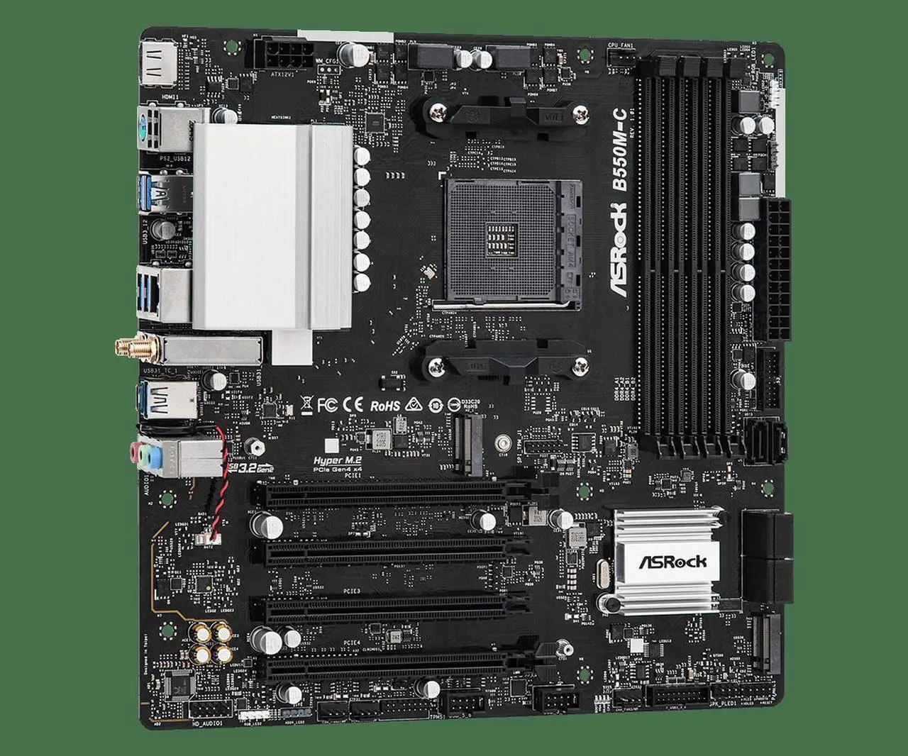 Main image of ASRock B550M-C Socket AM4 AMD B550 MicroATX M.2 Desktop Motherboard B