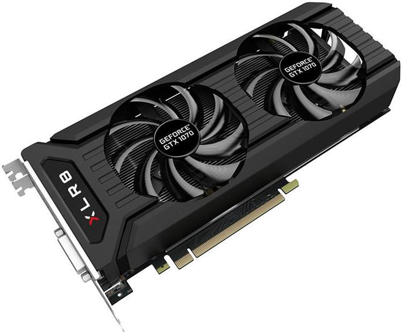 PNY GeForce GTX 1070 8GB XLR8 OC Dual Fan VCGGTX10708XGPB-OC-BB Video Card GPU