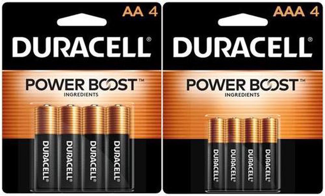 4 AA + 4 AAA Duracell Alkaline Battery Combo (On Cards)