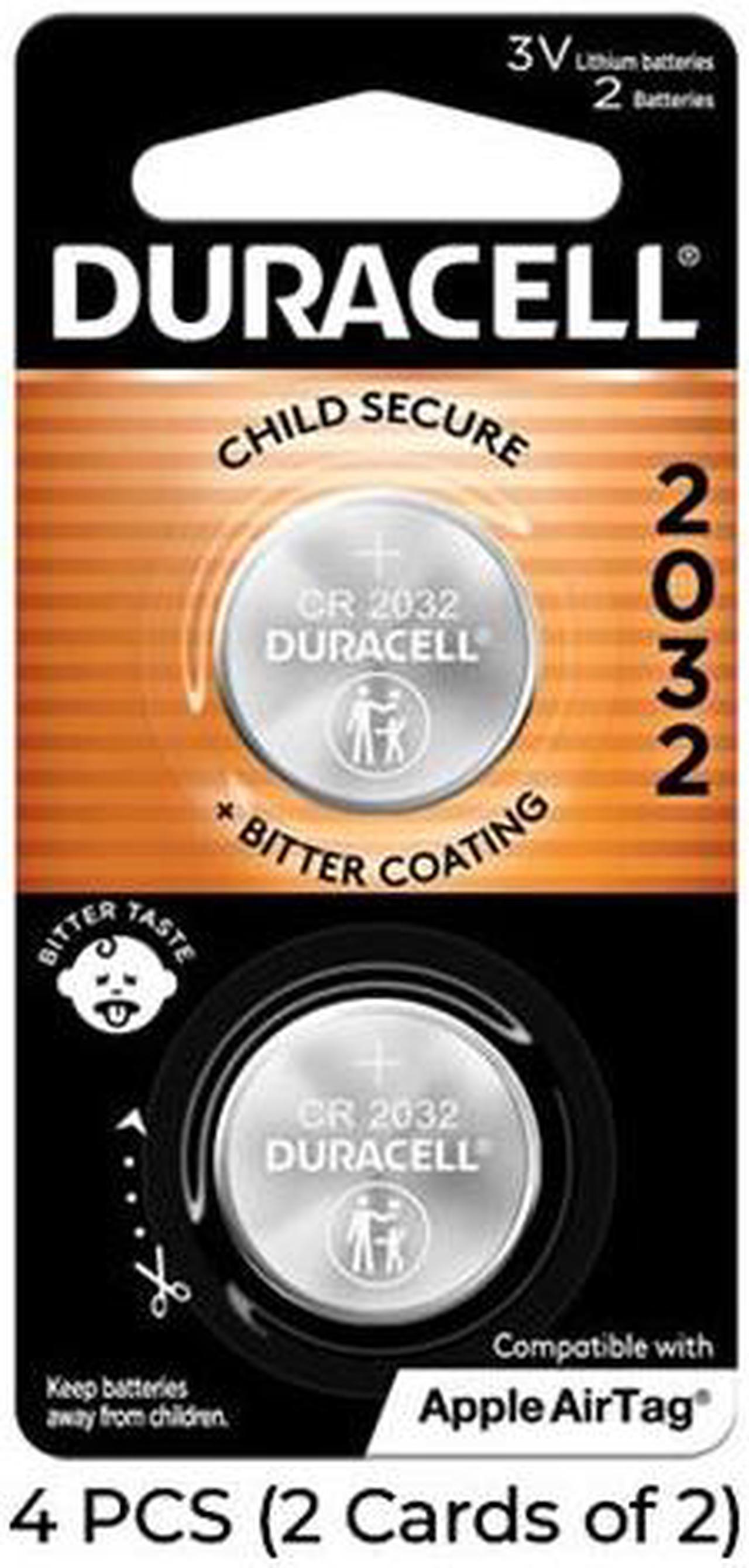 4-Pack DL2032 Duracell 3 Volt Lithium Coin Cell Batteries (2 Cards of 2)