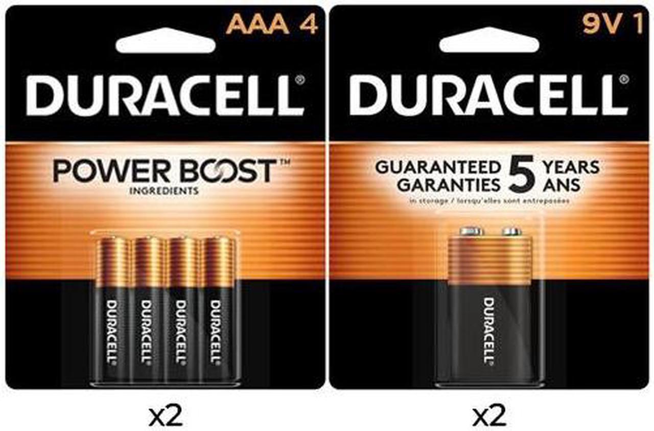 8 AAA + 2 9 Volt Duracell Alkaline Battery Combo (On Cards)