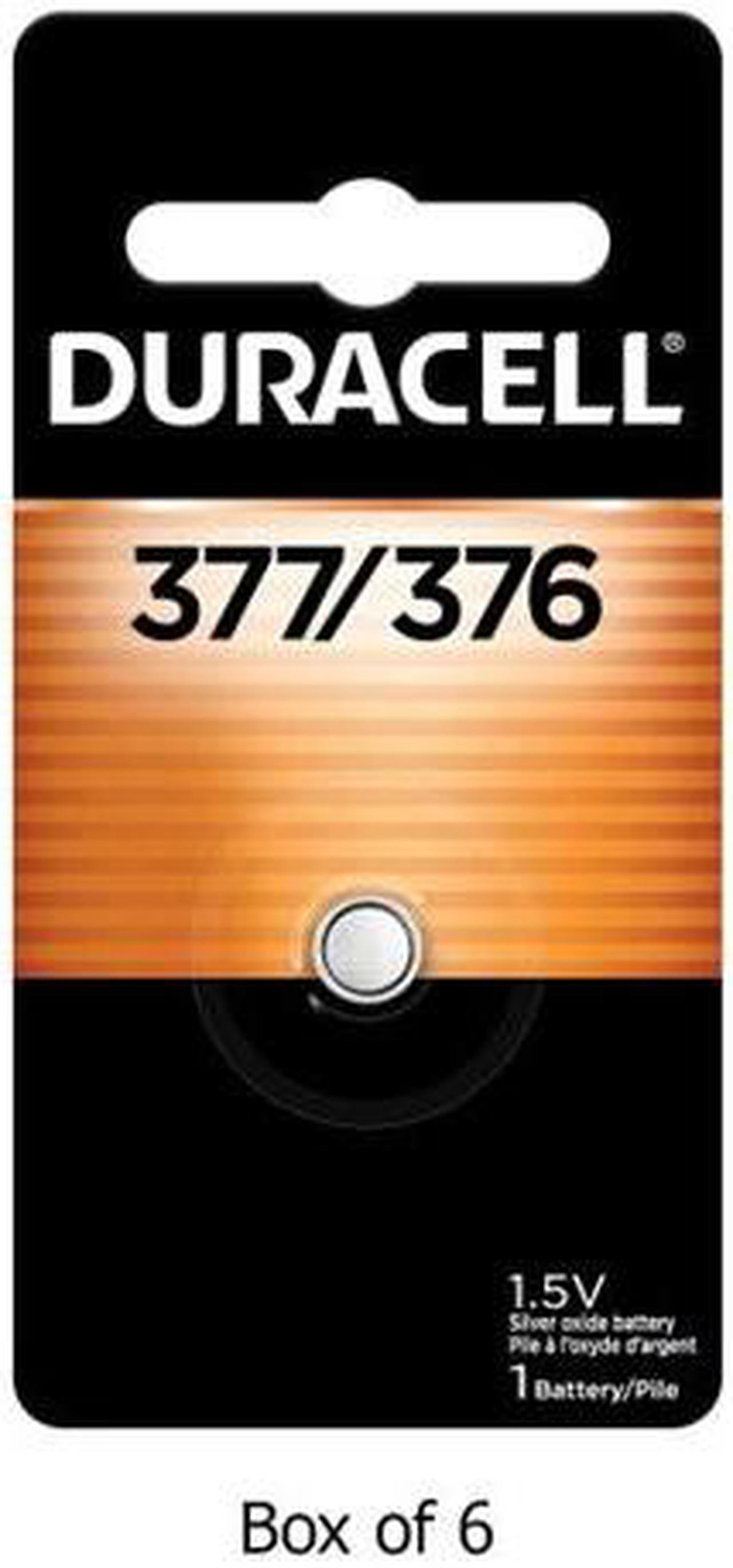 377 / 376 Duracell Silver Oxide Button Batteries (Box of 6)