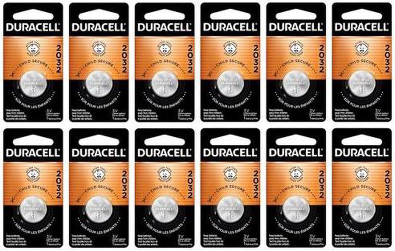 12-Pack DL2032 Duracell 3 Volt Lithium Coin Cell Battery