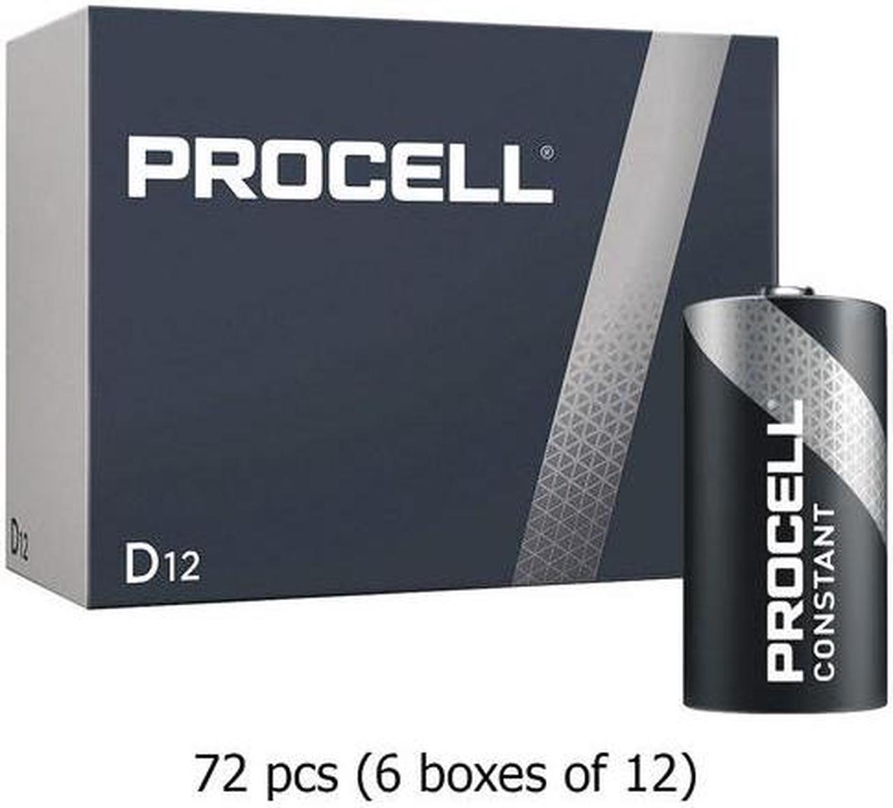 72-Pack D Duracell Procell Constant PC1300 Alkaline Batteries (6 Boxes of 12)