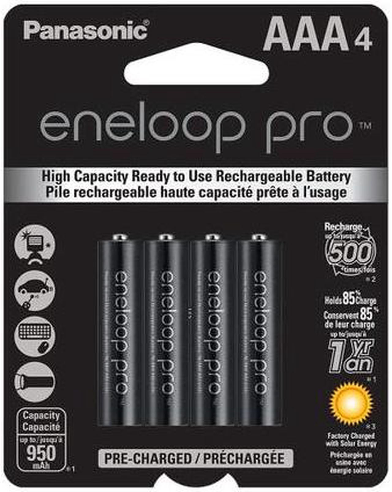 AAA NiMH Panasonic Eneloop Pro Rechargeable Batteries (4 Card)