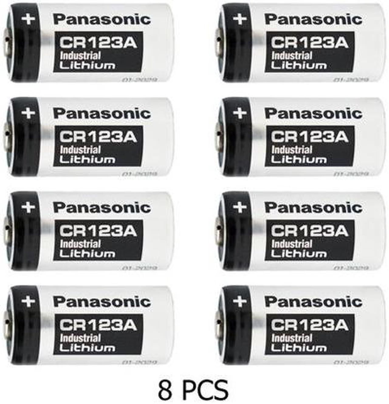 8-Pack Panasonic Industrial CR123A 3 Volt Lithium Batteries