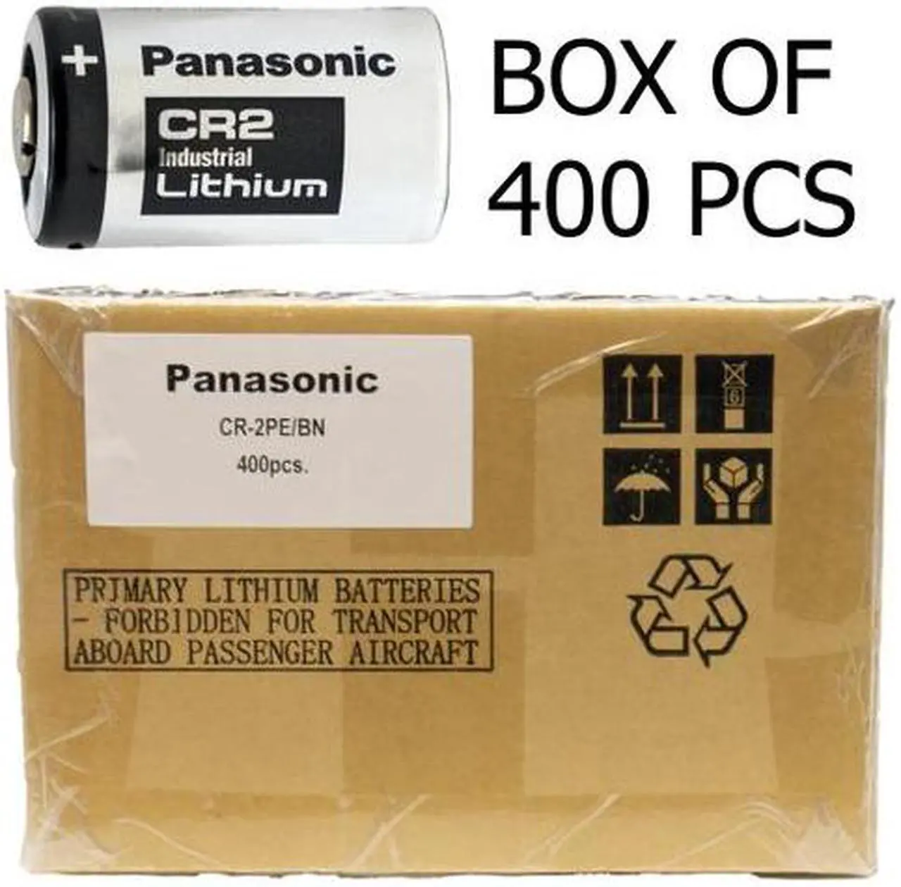 Main image of 400-Pack CR2 Panasonic Industrial 3 Volt Lithium Batteries