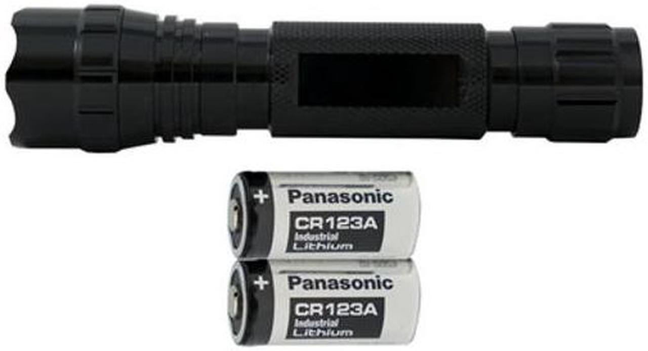 Main image of Tactical Cree XM-L2 LED - 900 Lumens Flashlight (S03) + 2 x Panasonic CR123 Batteries