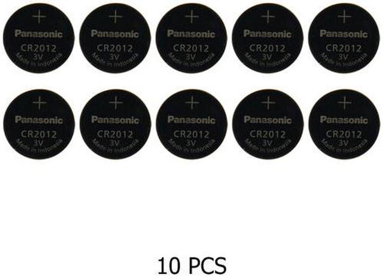 10-Pack Panasonic CR2012 3 Volt Lithium Coin Cell Batteries