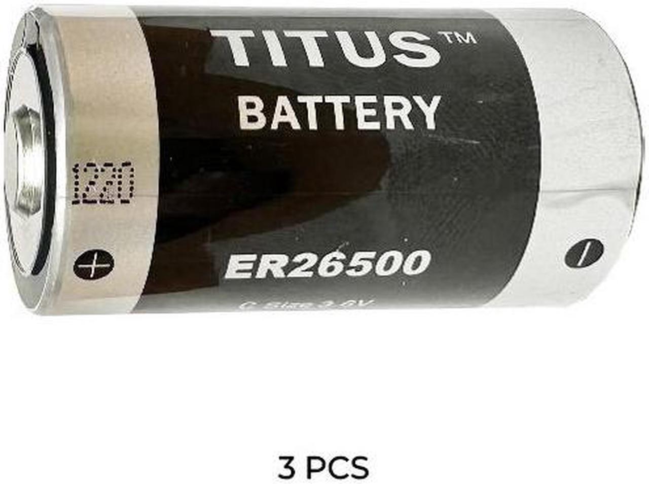 3-Pack 3.6 Volt ER26500 Titus C Primary Lithium Battery (8500 mAh)