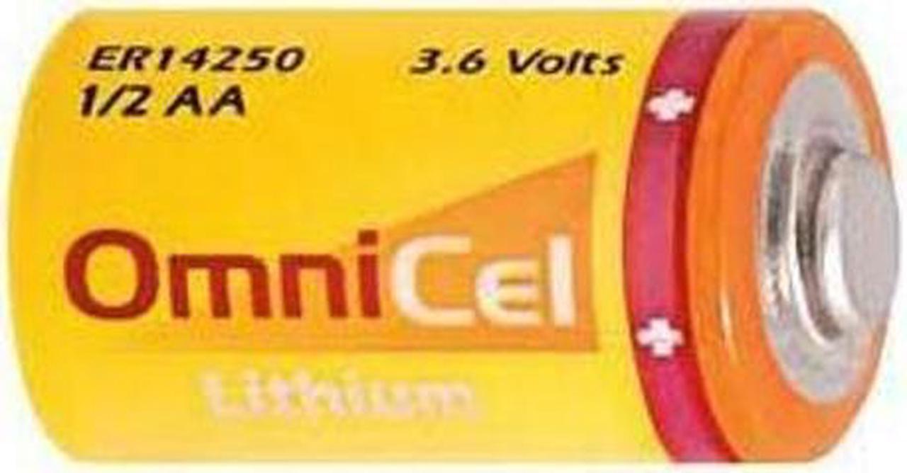 ER14250 (LS14250) Omnicel 1/2 AA 3.6 Volt Primary Lithium Battery (1200 mAh)