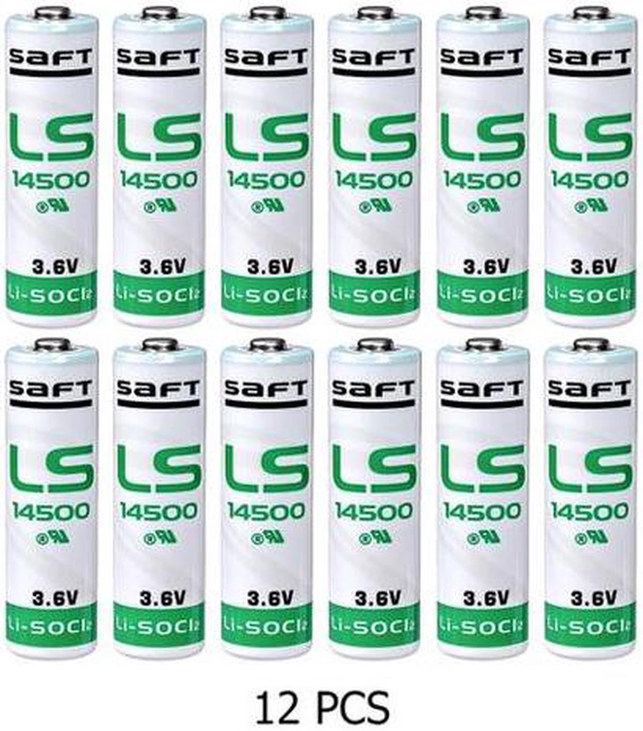 12-Pack SAFT LS14500 AA 3.6 Volt 2600 mAh Lithium Batteries