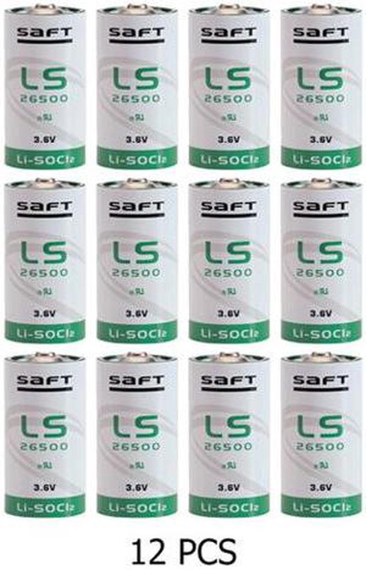 12-Pack Saft LS26500 3.6 Volt C 7700 mAh Lithium Batteries