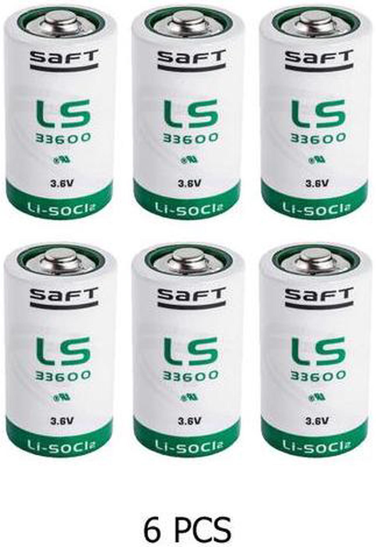 6-Pack Saft LS33600 3.6 Volt D 17000 mAh Lithium Batteries