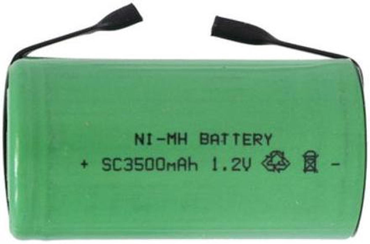 Sub C NiMH Battery with Tabs (3500 mAh)