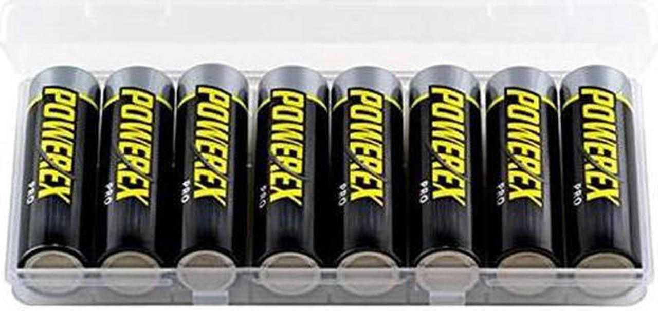 AA NiMH Powerex PRO Rechargeable Batteries (2700 mAh) with Battery Case (8 Card)