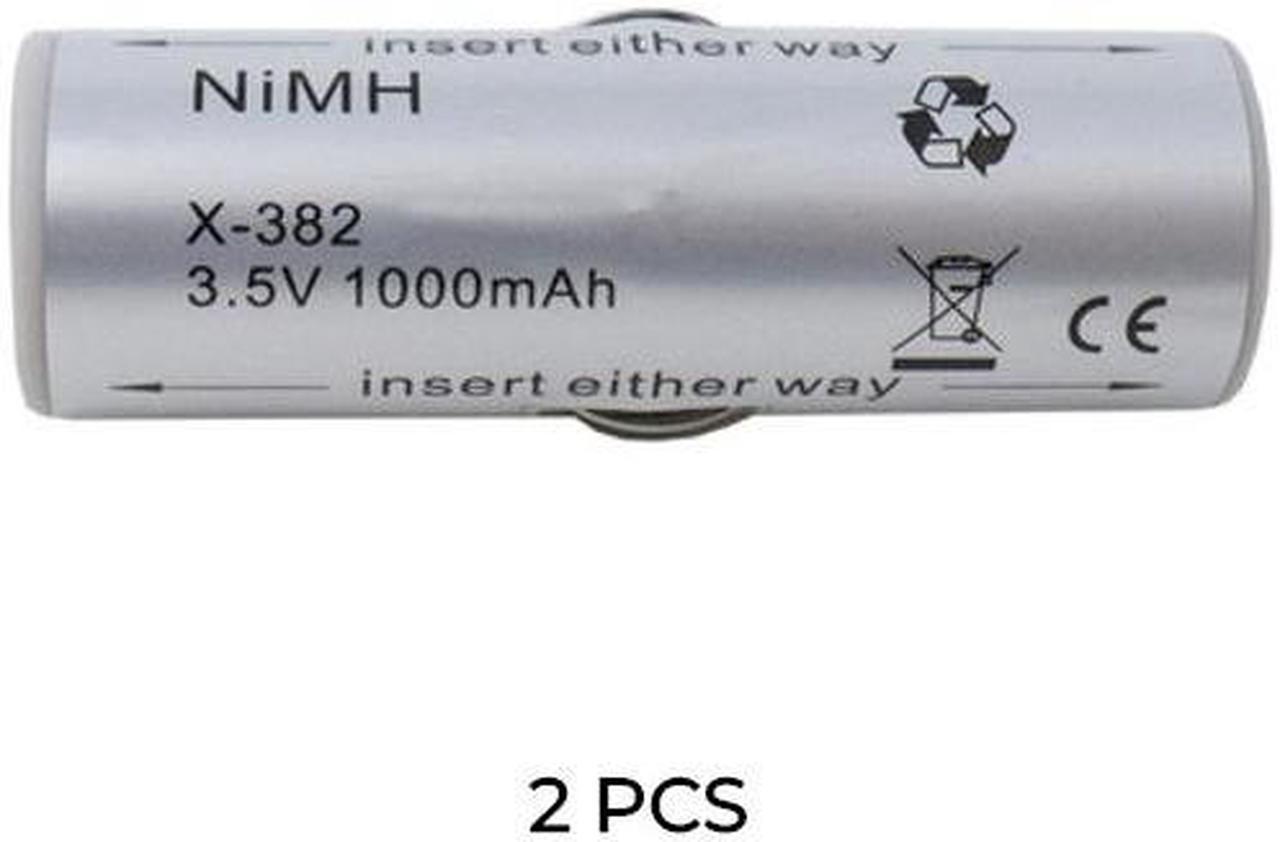 2-Pack Heine X-382 Replacement 3.5 Volt NiMH Medical Batteries for Otoscope Handles