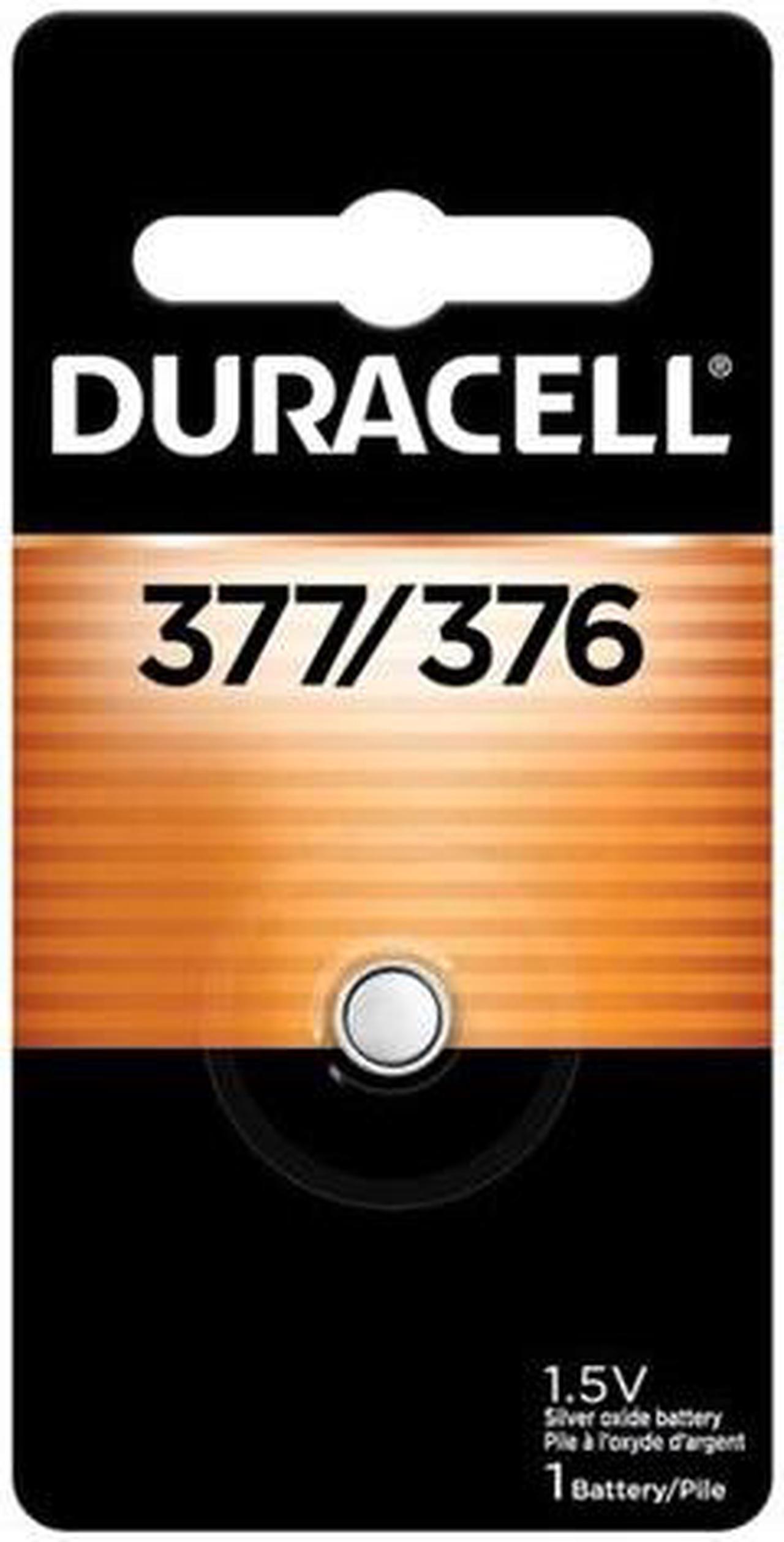 377 / 376 Duracell Silver Oxide Button Batteries (On a Card)