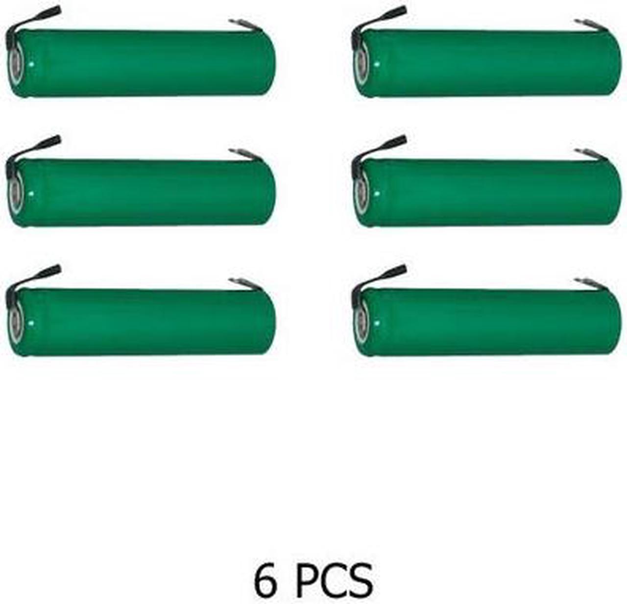 6-Pack AA NiMH 2300 mAh Batteries with Tabs