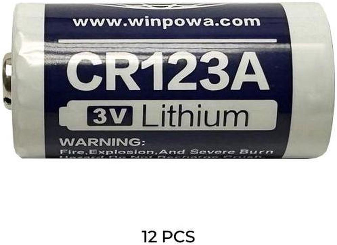 12-Pack CR123 WinPow 3 Volt Lithium Batteries