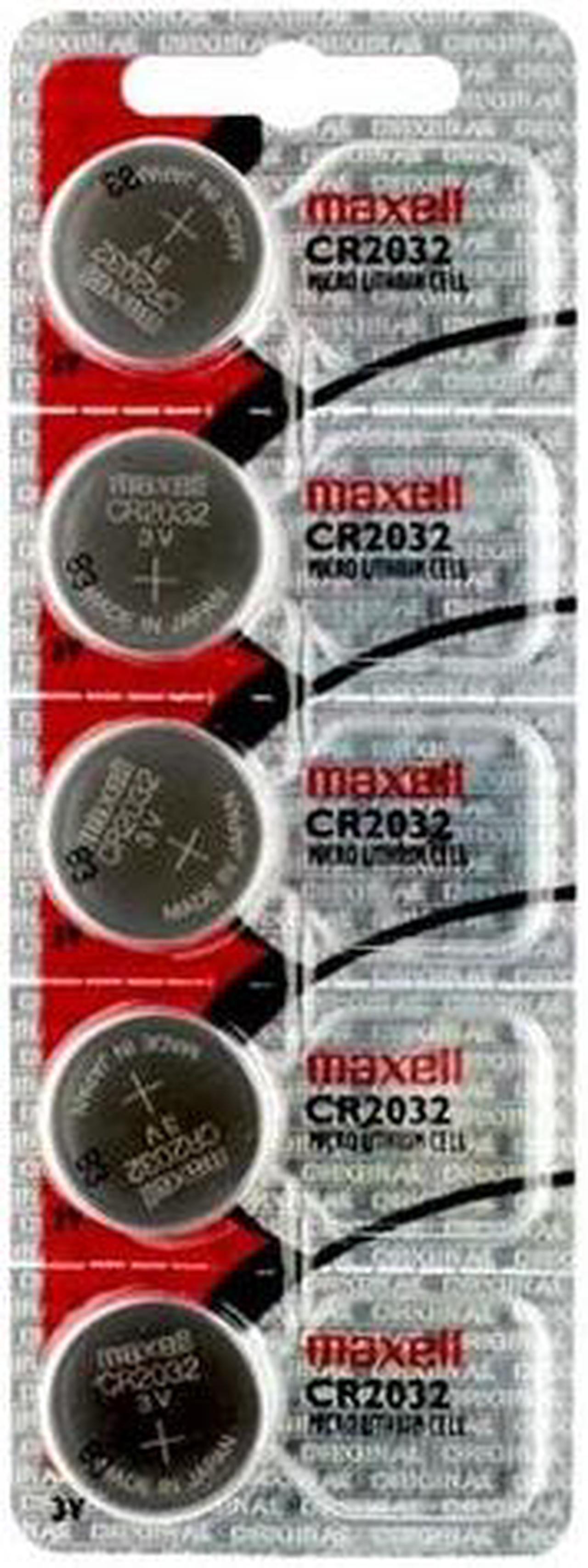 5-Pack Maxell CR2032 3V Lithium Batteries (on Card)