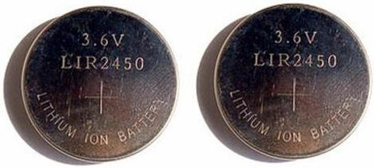 LIR2450 3.6 Volt Lithium Ion Button Batteries (2-Pack)