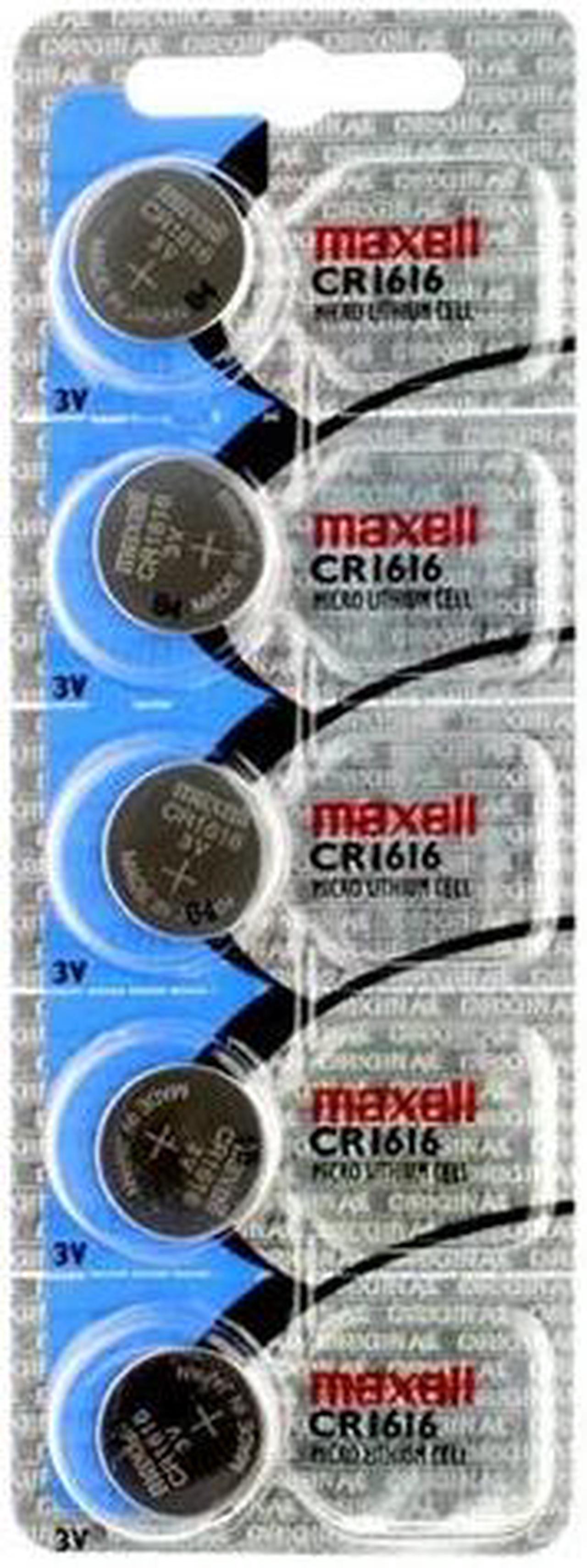 5-Pack Maxell CR1616 3V Lithium Batteries (on Card)