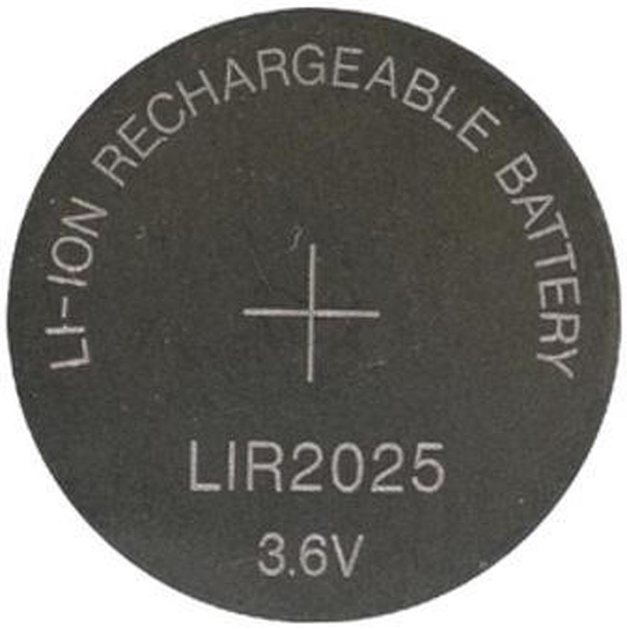 LIR2025 3.6 Volt Lithium Ion Button Battery