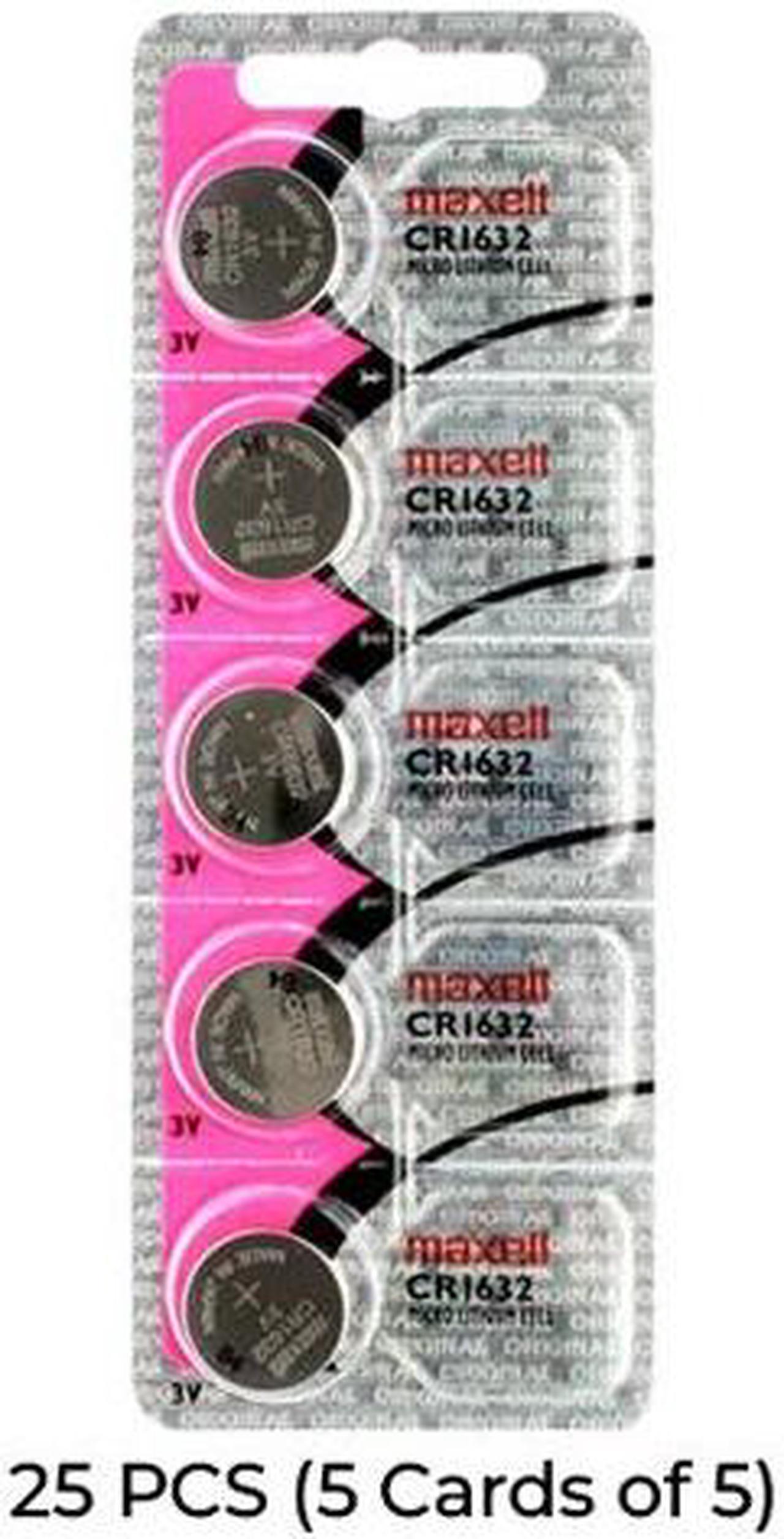 25-Pack Maxell CR1632 3V Lithium Batteries (5 Cards of 5)