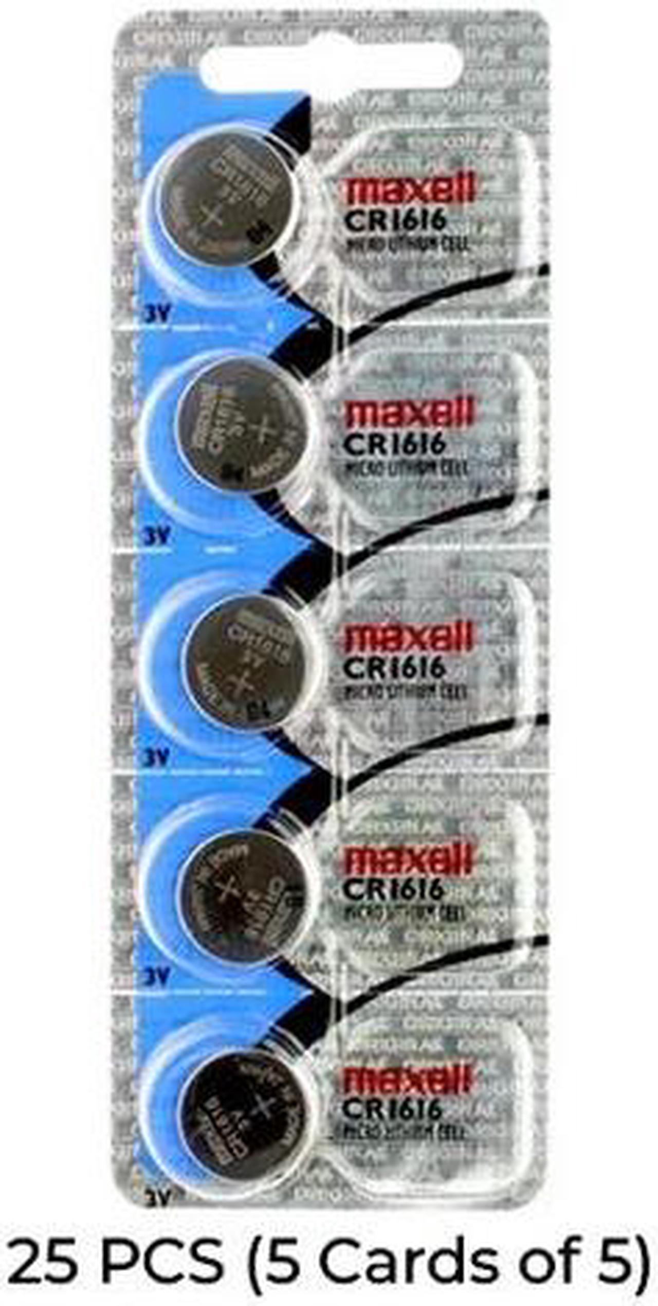 25-Pack Maxell CR1616 3V Lithium Batteries (5 Cards of 5)