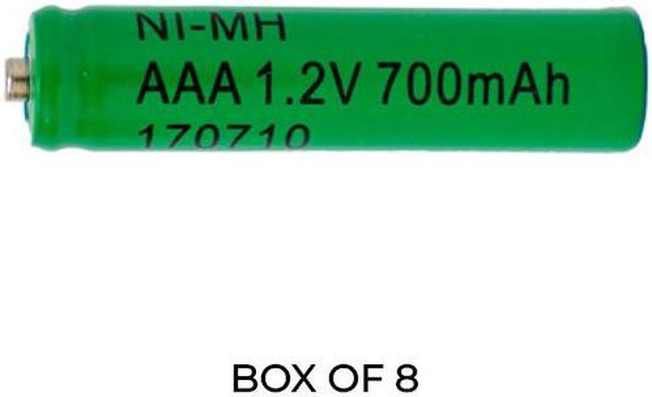 8-Pack AAA NiMH 700 mAh Rechargeable Batteries