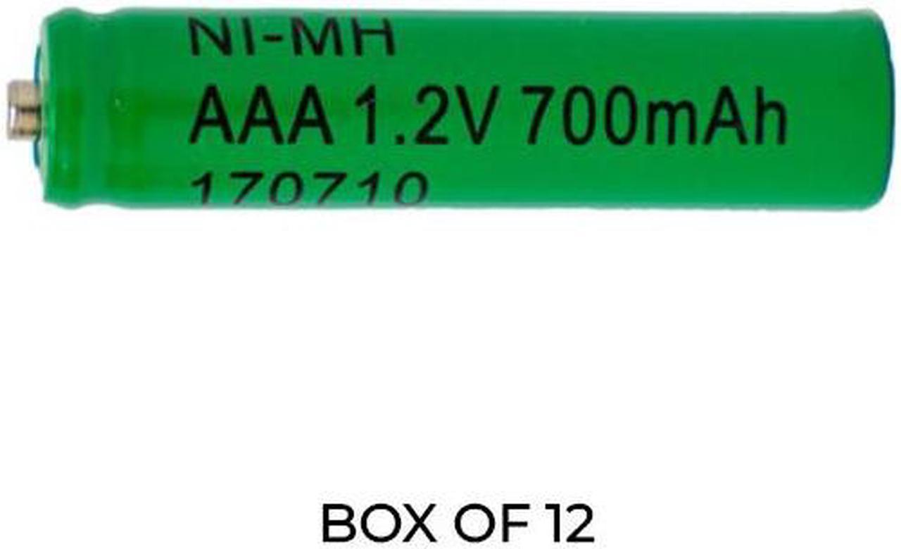 12-Pack AAA NiMH 700 mAh Rechargeable Batteries