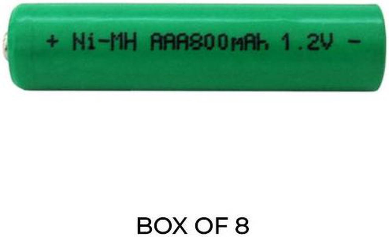 8-Pack AAA NiMH 800 mAh 1.2 Volt Batteries