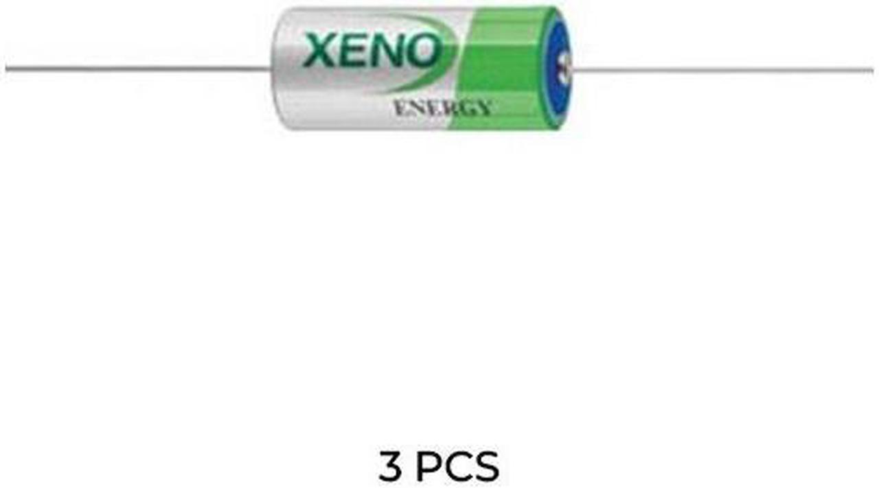 3-Pack Xeno XL-055F 3.6V 2/3 AA 1.65Ah Lithium Batteries with Axial Leads