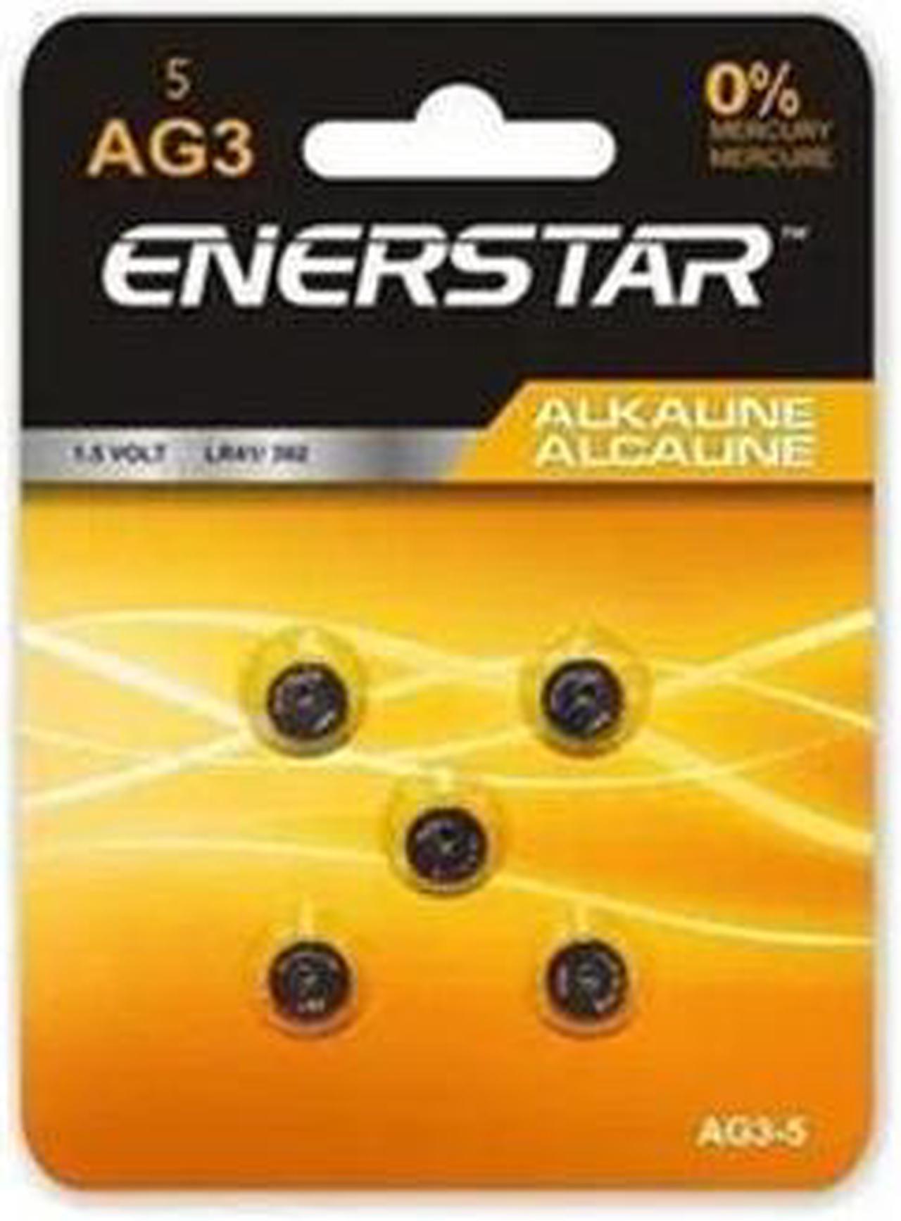 LR41 / AG3 Enerstar Alkaline Button Batteries (5 Card)