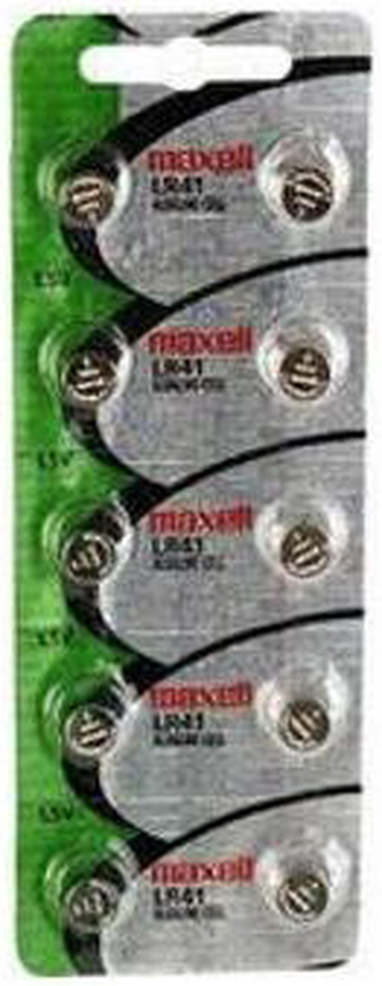 10-Pack LR41/AG3 Maxell Alkaline Button Batteries