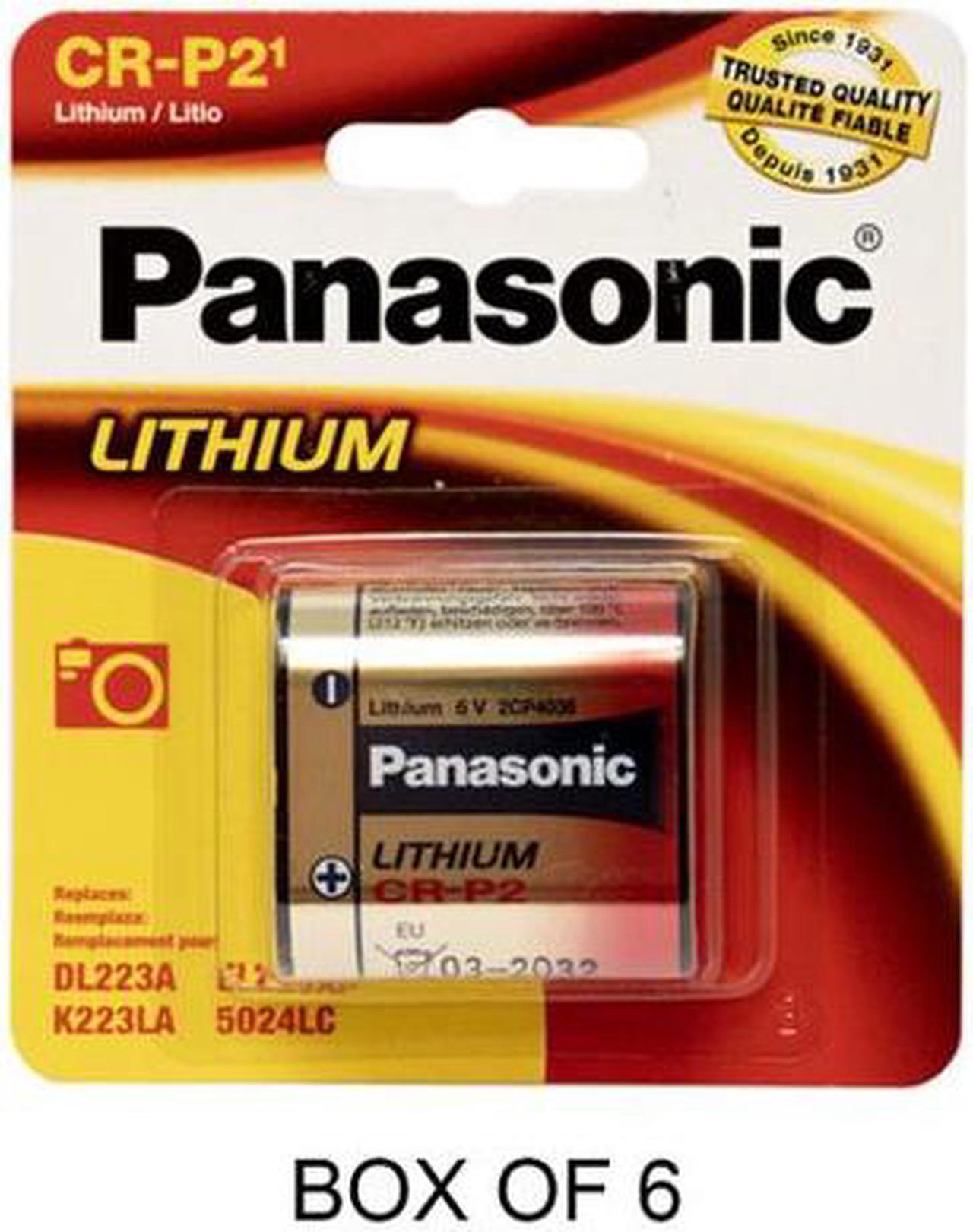 6-Pack CRP2 (223A) Panasonic 6 Volt Lithium Batteries