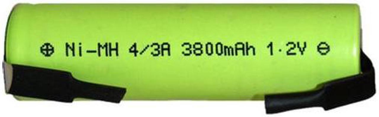 4/3 A (F) NiMH Battery with Tabs (3800 mAh)