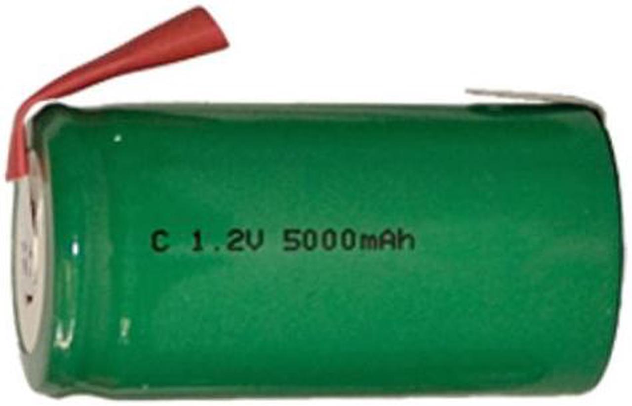 C NiMH Battery with Tabs (5000 mAh)